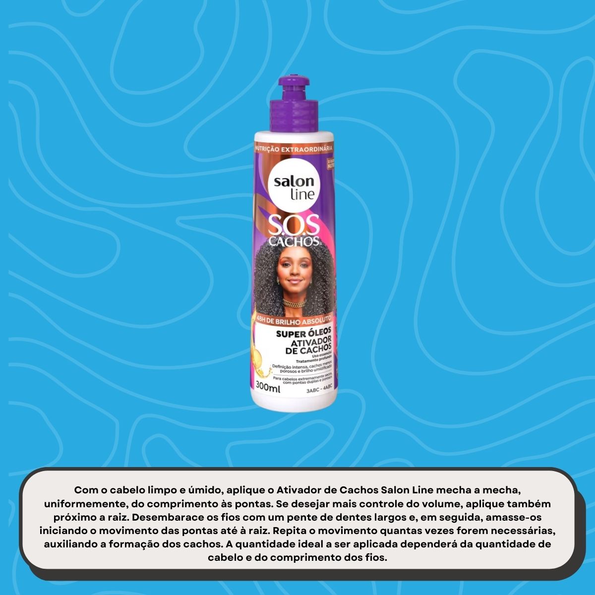 Ativador de Cachos Salon Line SOS Cachos Super Oleos para Cabelo Cacheado 300 ml
