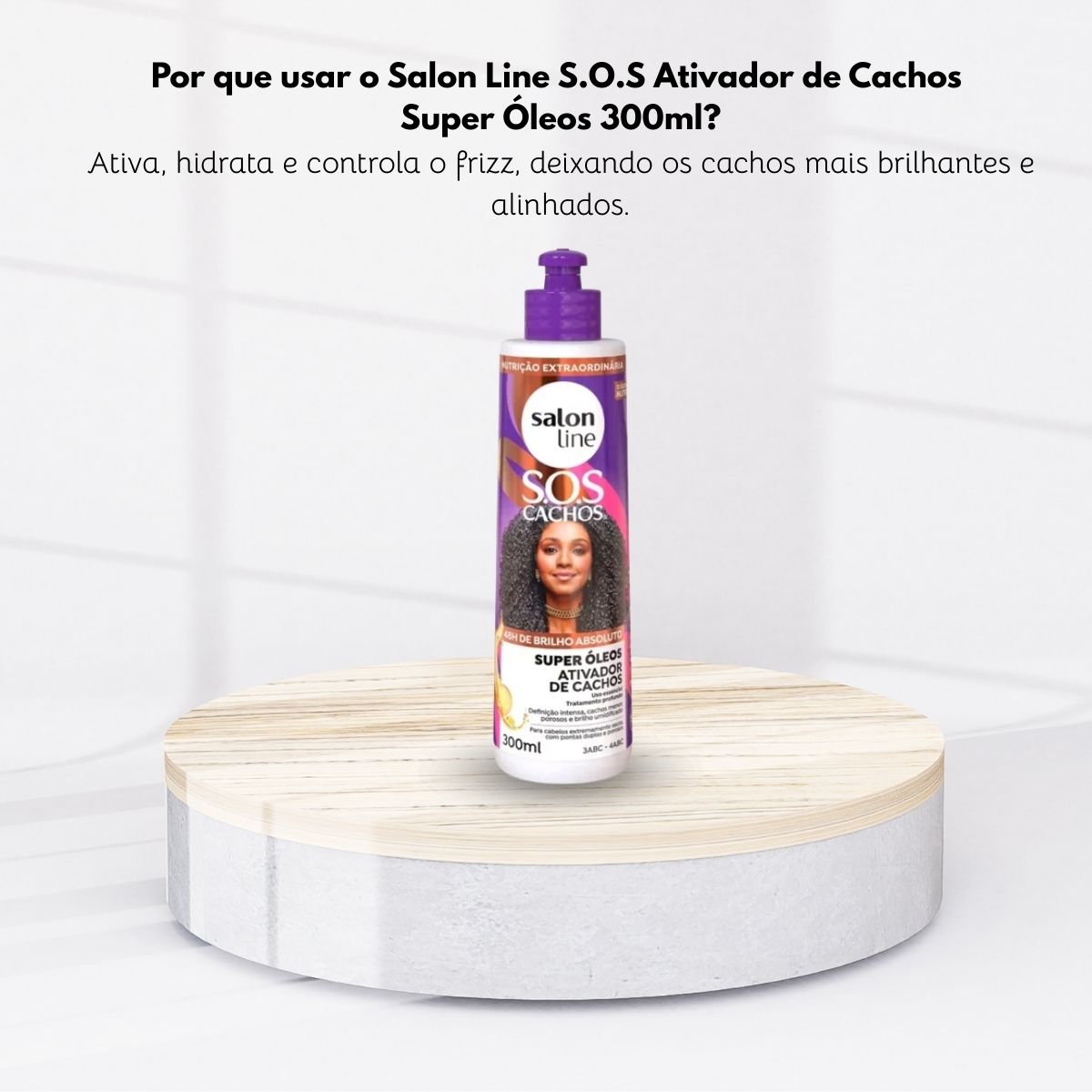 Ativador de Cachos Salon Line SOS Cachos Super Oleos para Cabelo Cacheado 300 ml