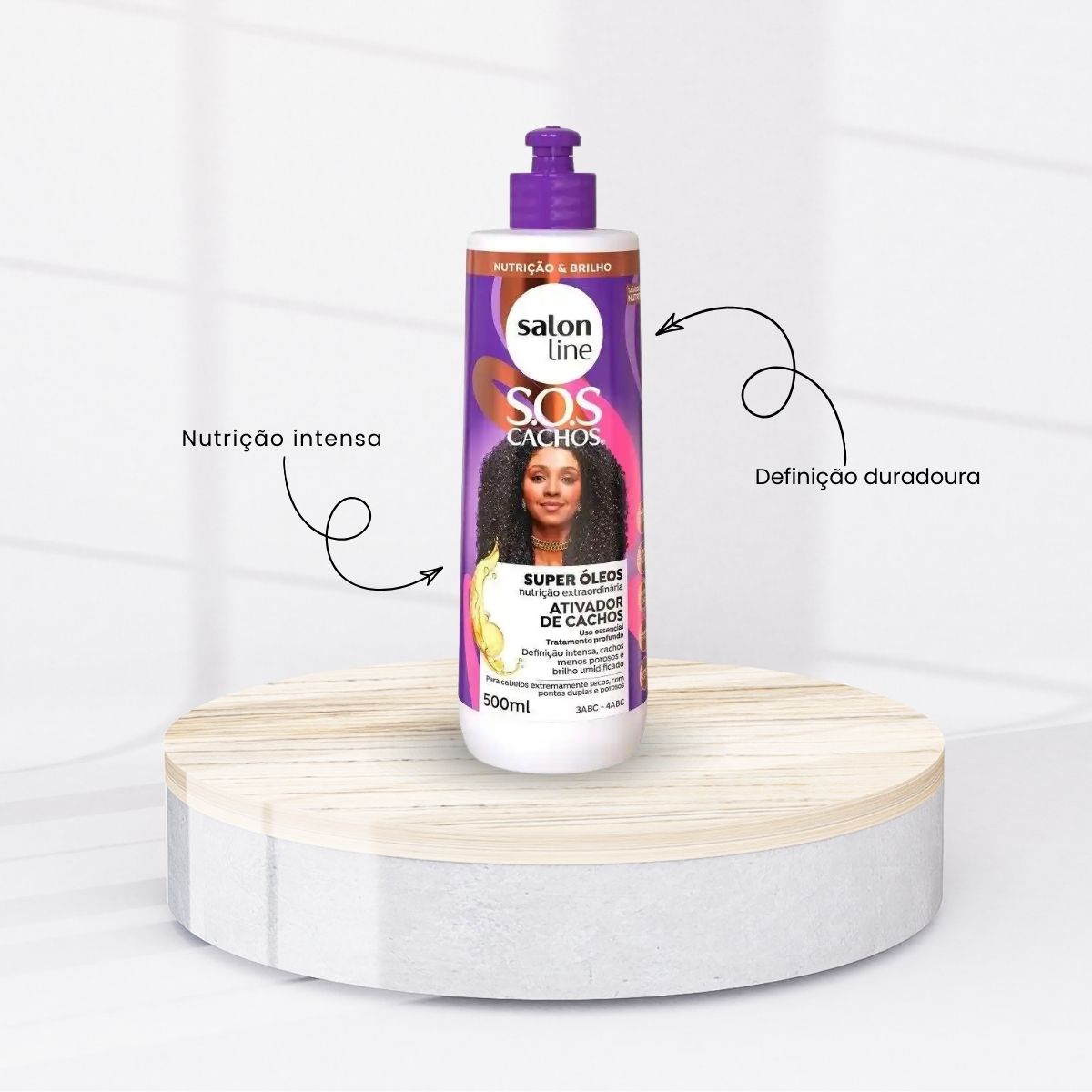 Ativador de Cachos Salon Line SOS Cachos Super Oleos 500 ml para Cabelo Cacheado