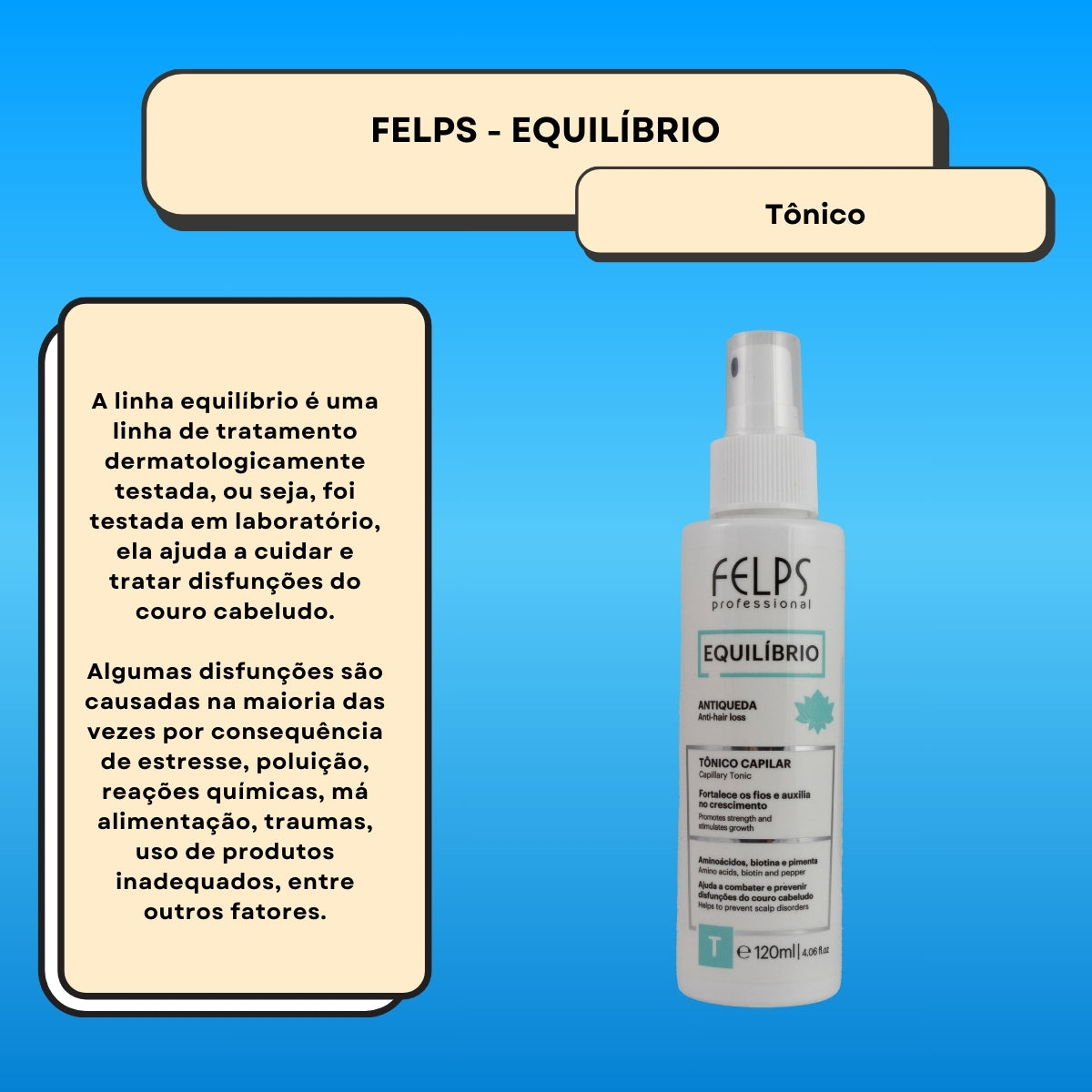 Felps Equilíbrio Antiqueda Tônico Capilar 120 ml