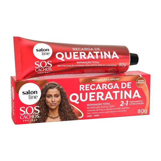 Salon Line SOS Cachos Recarga de Queratina para Cabelo Cacheado 80 g