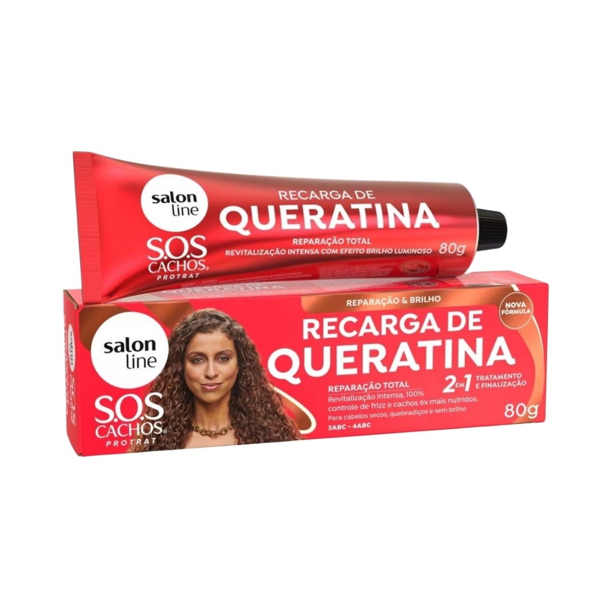 Salon Line SOS Cachos Recarga de Queratina para Cabelo Cacheado 80 g
