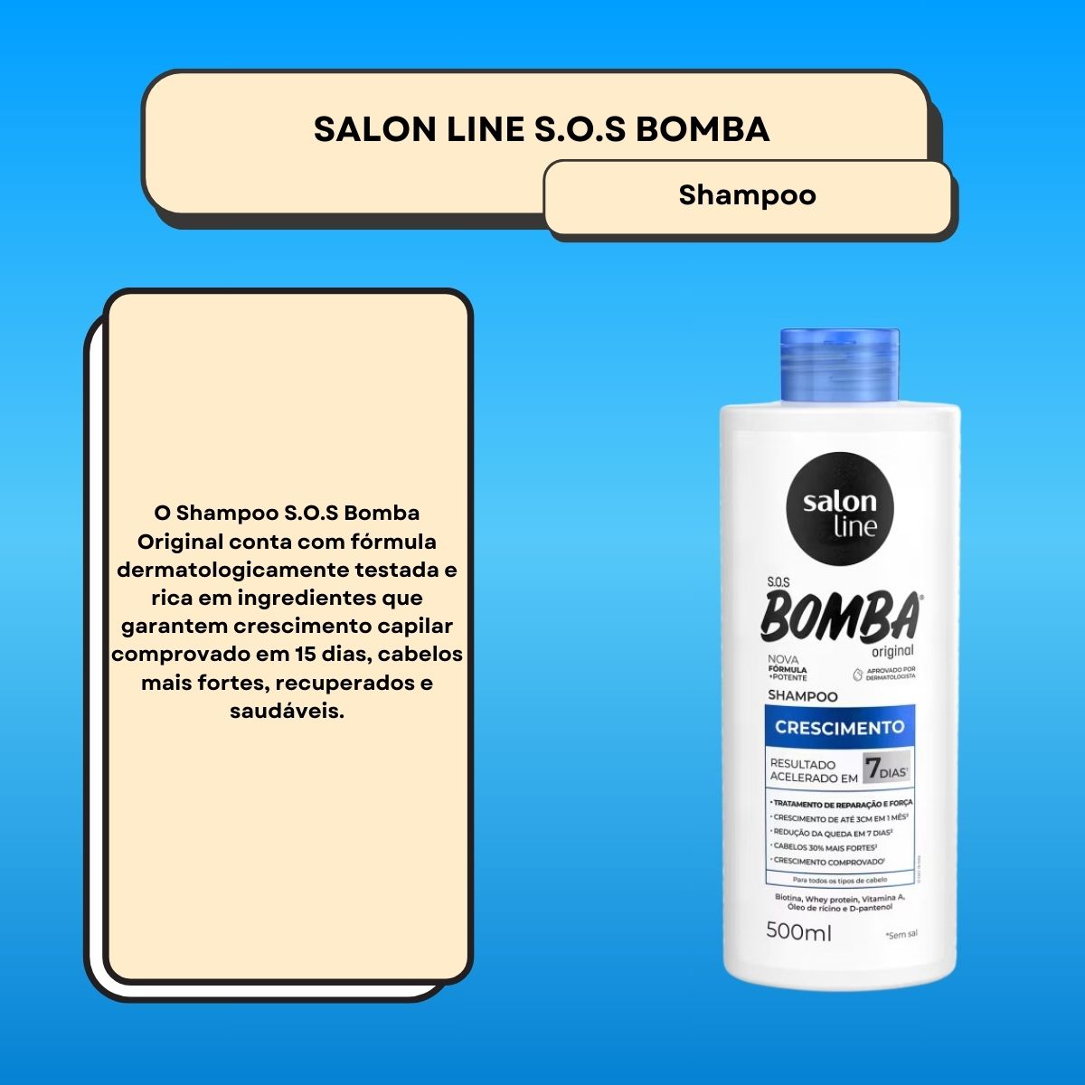 Shampoo Salon Line SOS Bomba Original 500 ml