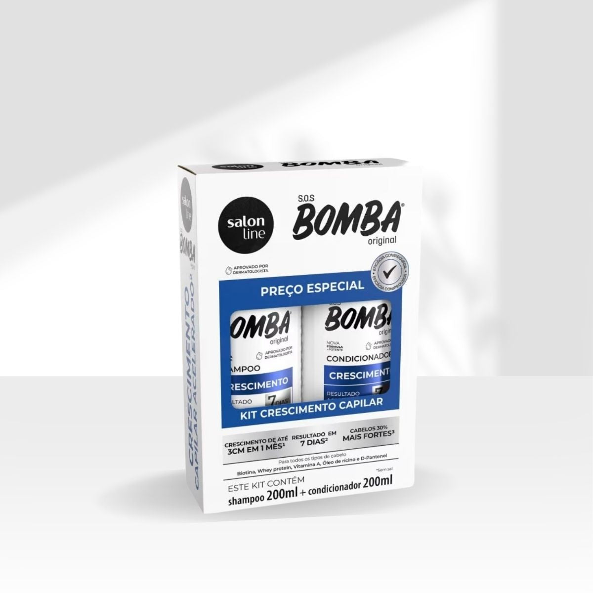 Kit Salon Line SOS Bomba Original Shampoo 200 ml e Condicionador 200 ml