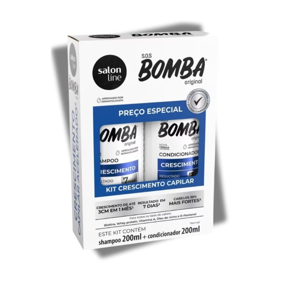 Kit Salon Line SOS Bomba Original Shampoo 200 ml e Condicionador 200 ml