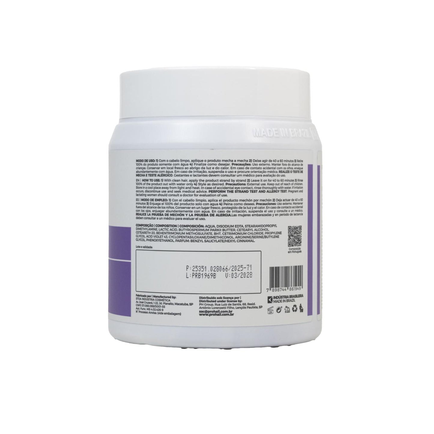 Botox Capilar Capilar Prohall Tratamento Btx Blend Repair Blond 1 Kg
