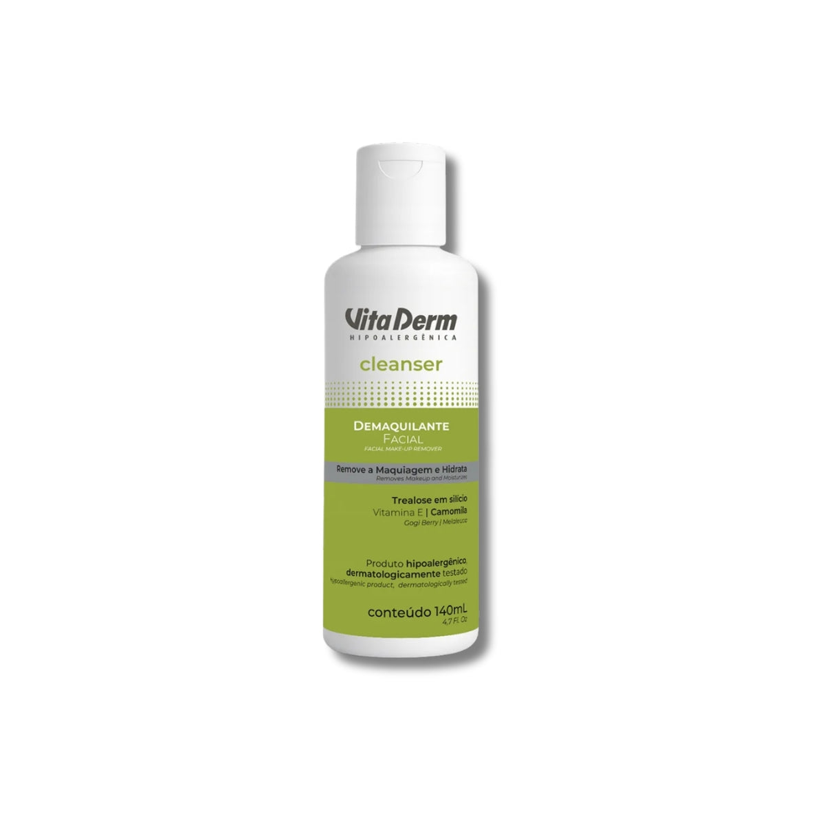 Vita Derm Hipoalergênica Cleanser Demaquilante Facial 140 ml