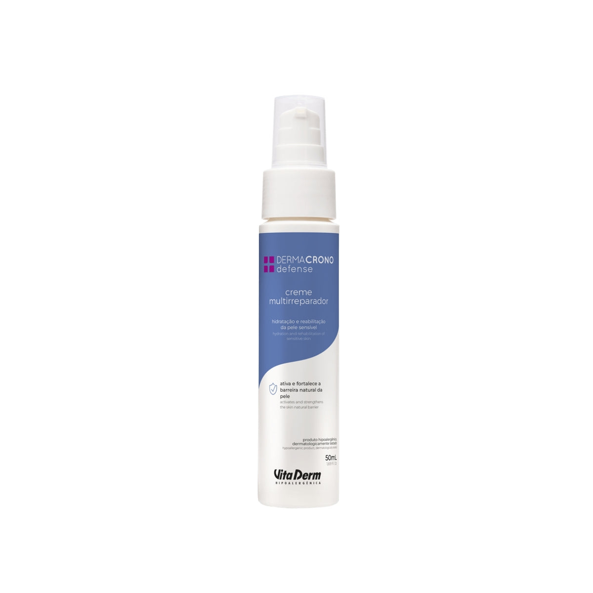 Vita Derm Hipoalergênica Dermacrono Creme com Ácido Hialurônico 50 ml