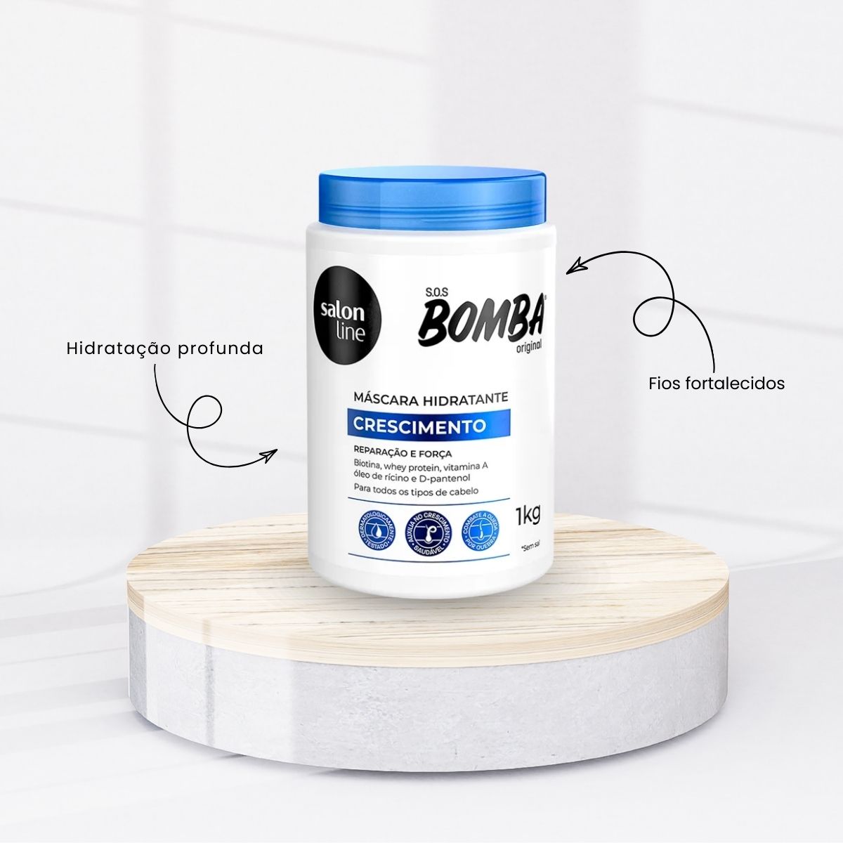 Máscara Salon Line SOS Bomba Original de Máscara de Crescimento Capilar 1 Kg