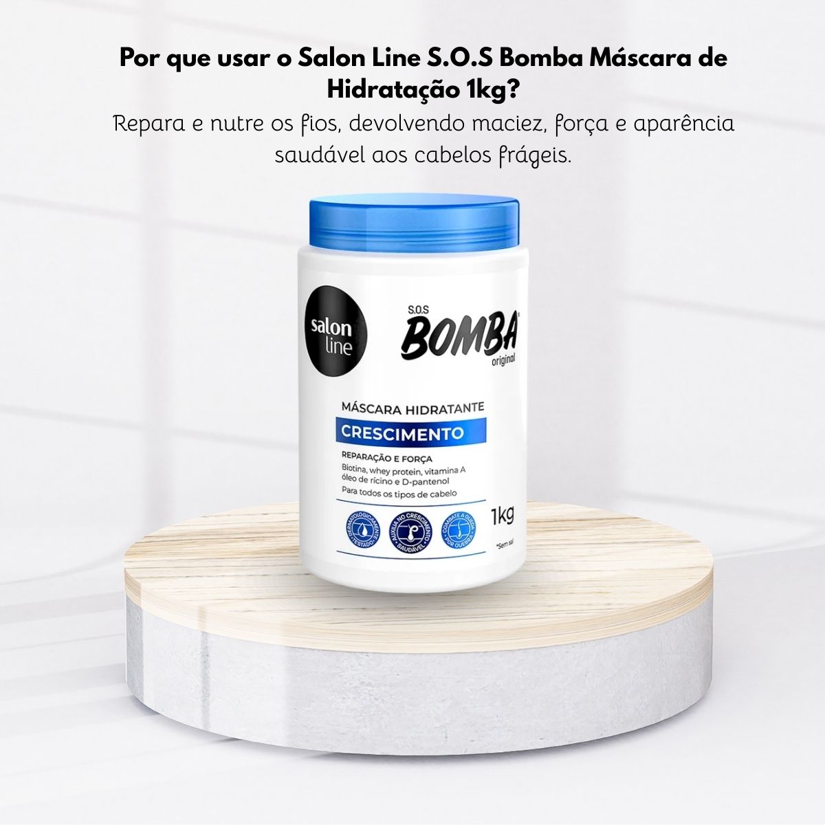 Máscara Salon Line SOS Bomba Original de Máscara de Crescimento Capilar 1 Kg