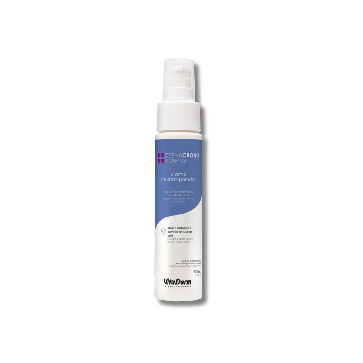 Vita Derm Hipoalergênica Dermacrono Creme com Ácido Hialurônico 50 ml