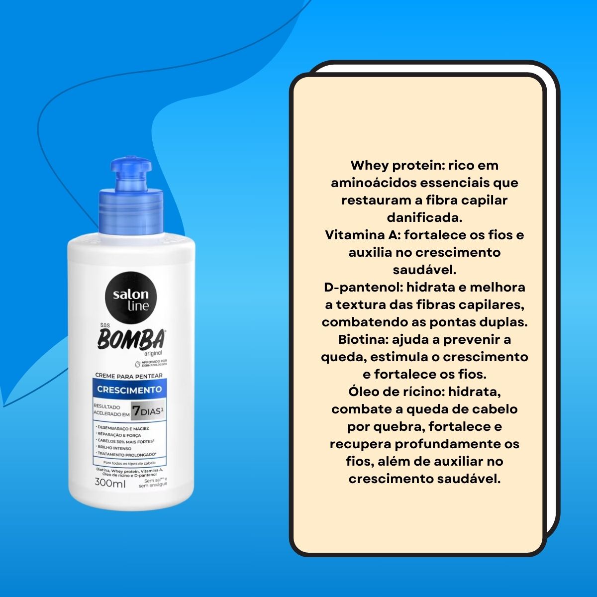 Creme de Pentear Salon Line SOS Bomba Original 300 ml