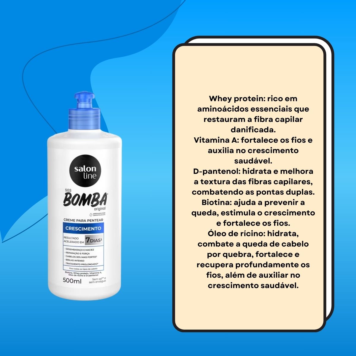 Creme de Pentear Salon Line SOS Bomba Original 500 ml