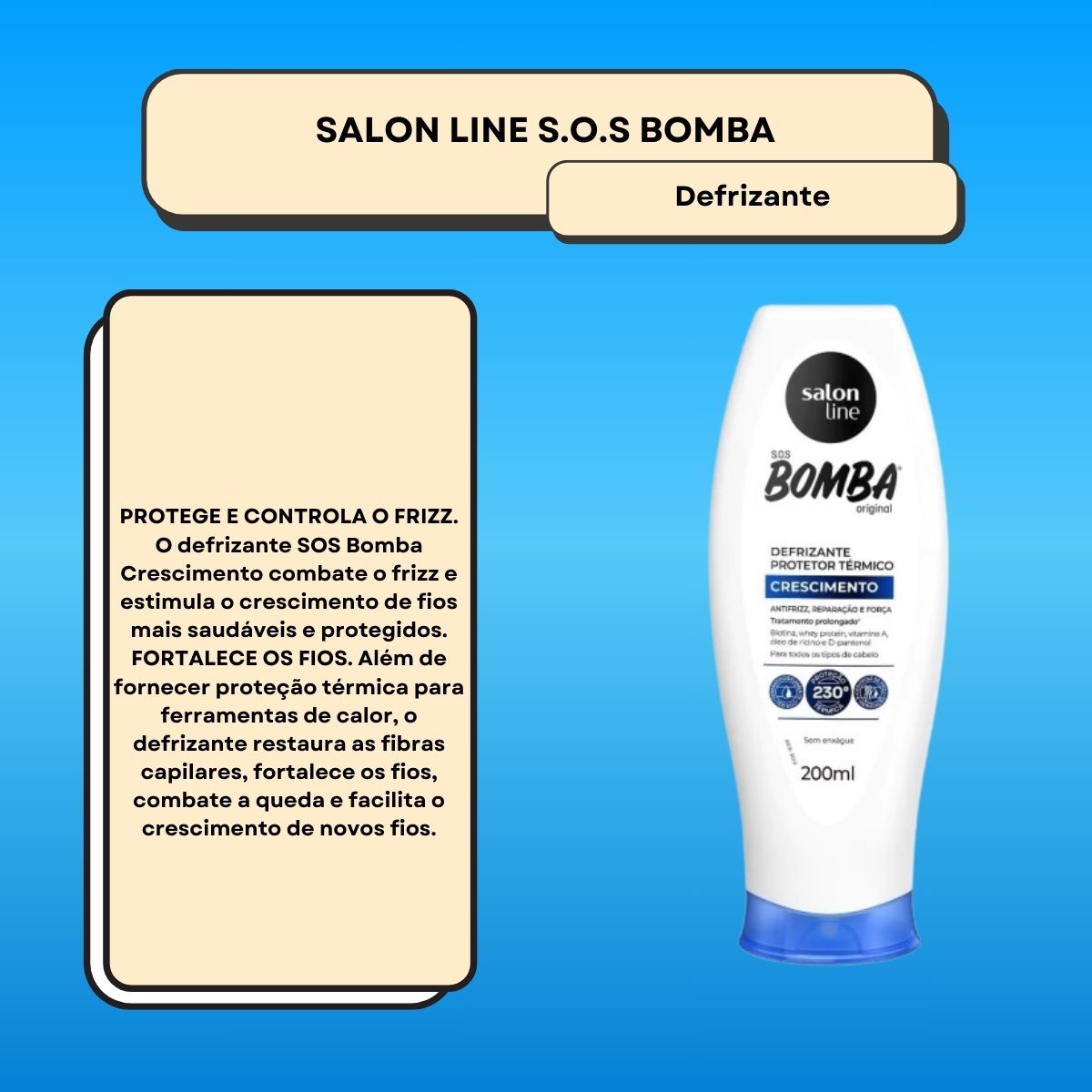 Salon Line SOS Bomba Original Defrizante 200 ml