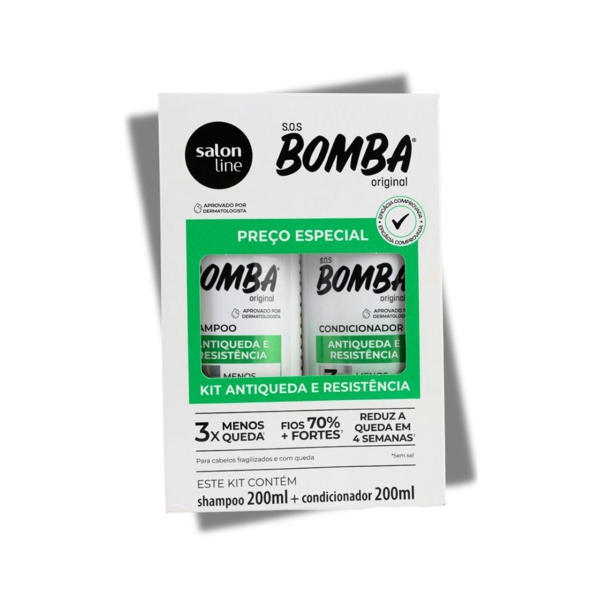 Kit Salon Line SOS Bomba Antiqueda Shampoo 200 ml e Condicionador 200 ml