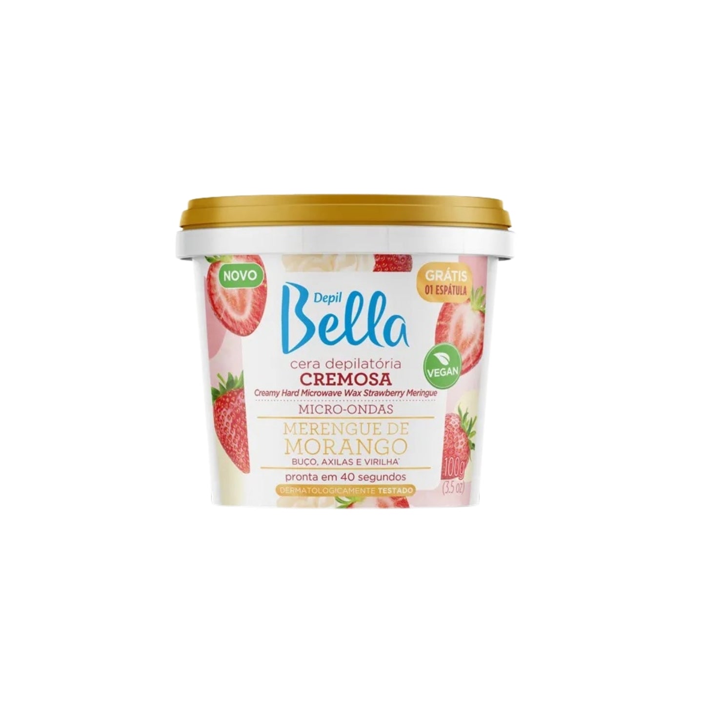Cera Depilatória Depil Bella Micro-Ondas Morango 100 g
