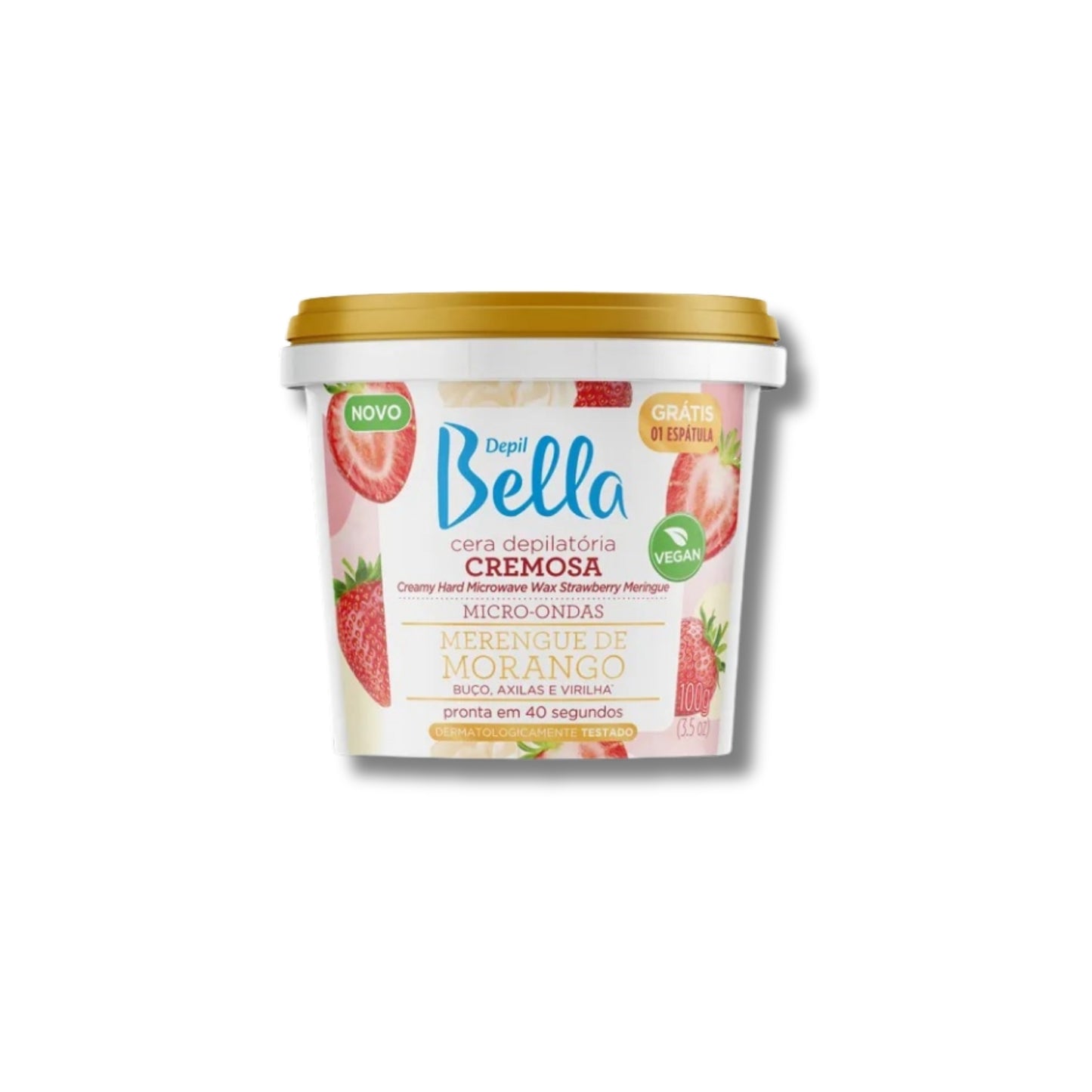 Cera Depilatória Depil Bella Micro-Ondas Morango 100 g