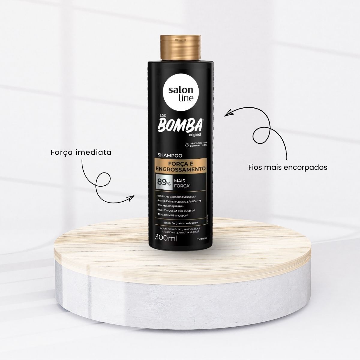 Shampoo Salon Line SOS Bomba Força e Engrossamento 300 ml