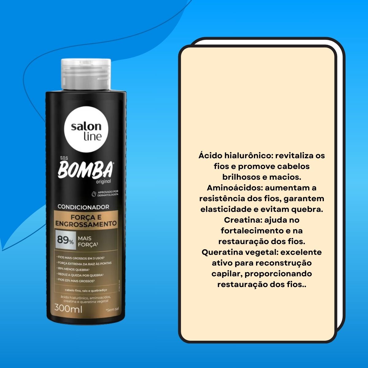 Condicionador Salon Line SOS Bomba Força 300 ml
