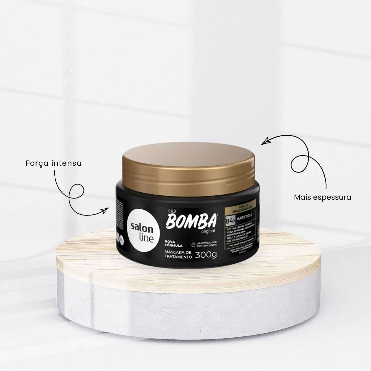 Máscara Salon Line SOS Bomba Força e Engrossamento 300 g