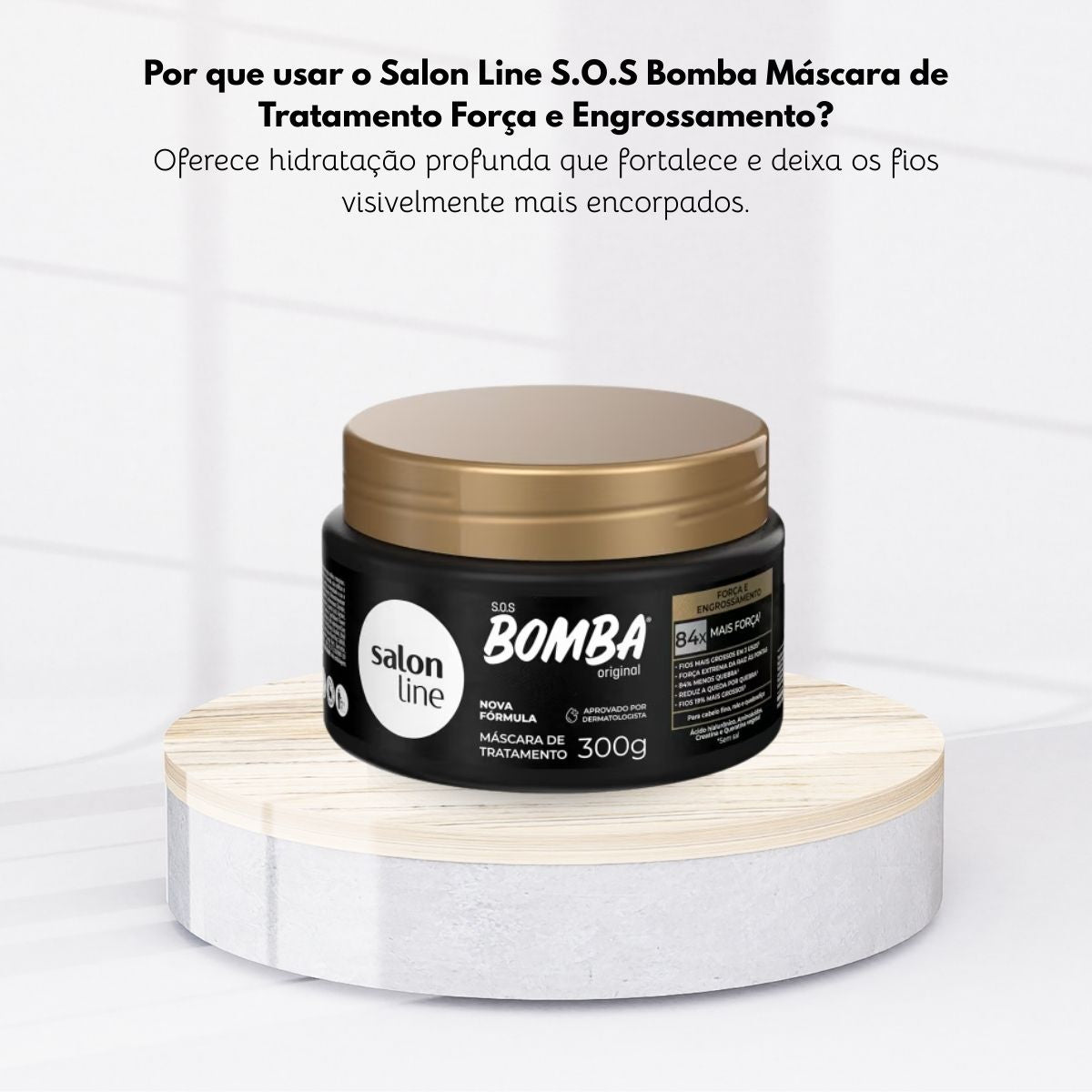 Máscara Salon Line SOS Bomba Força e Engrossamento 300 g
