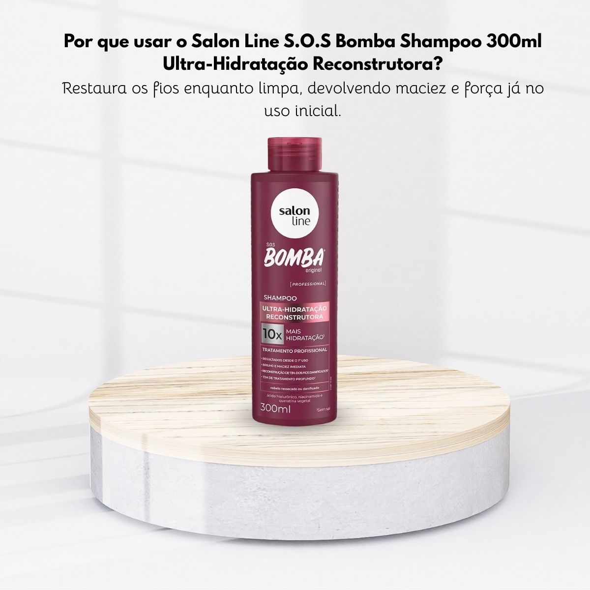Shampoo Salon Line SOS Bomba Crescimento Capilar 300 ml