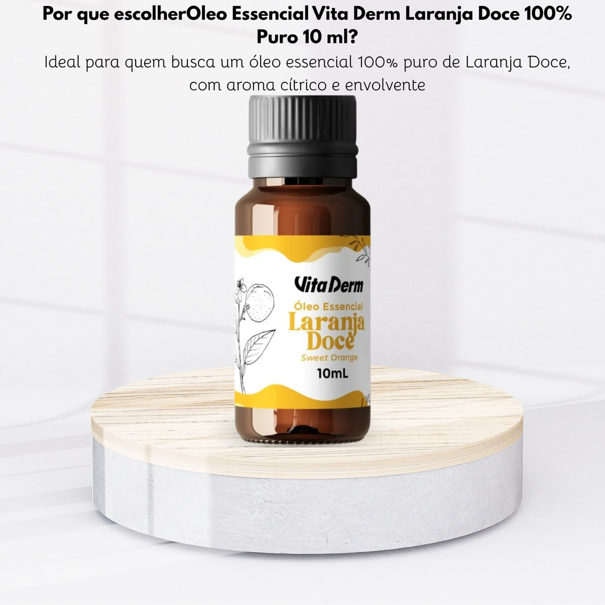 Oleo Essencial Vita Derm Laranja Doce 100% Puro 10 ml