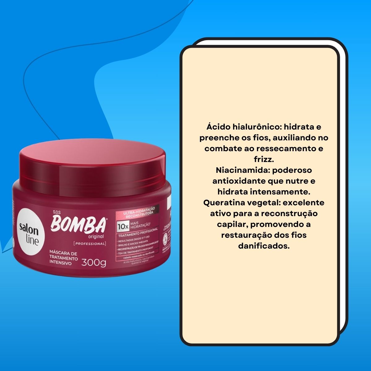 Máscara Salon Line SOS Bomba Ultra Máscara de Crescimento Capilar 300 g