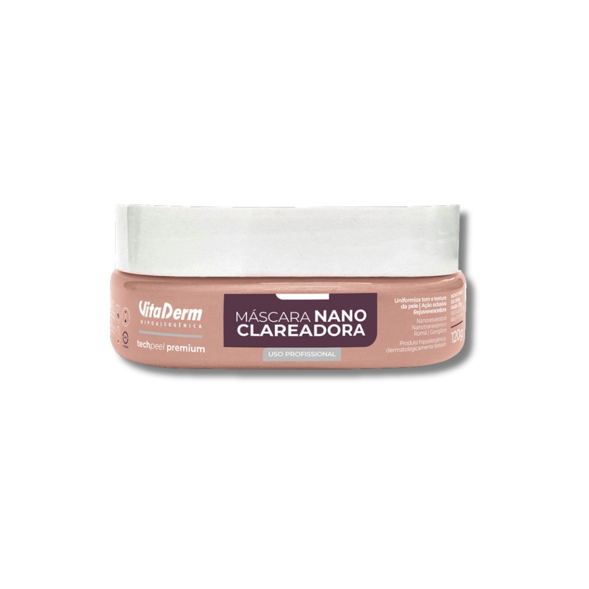 Vita Derm Hipoalergênica Nanoclareadora Máscara 120 g