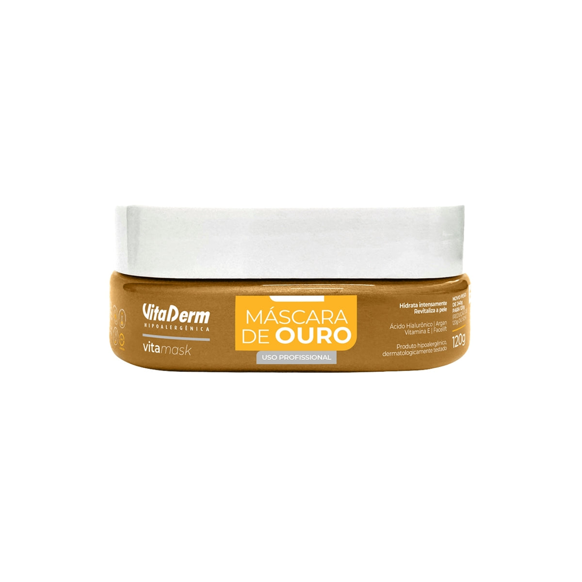 Vita Derm Hipoalergênica VitaMask Ouro Máscara 120 g