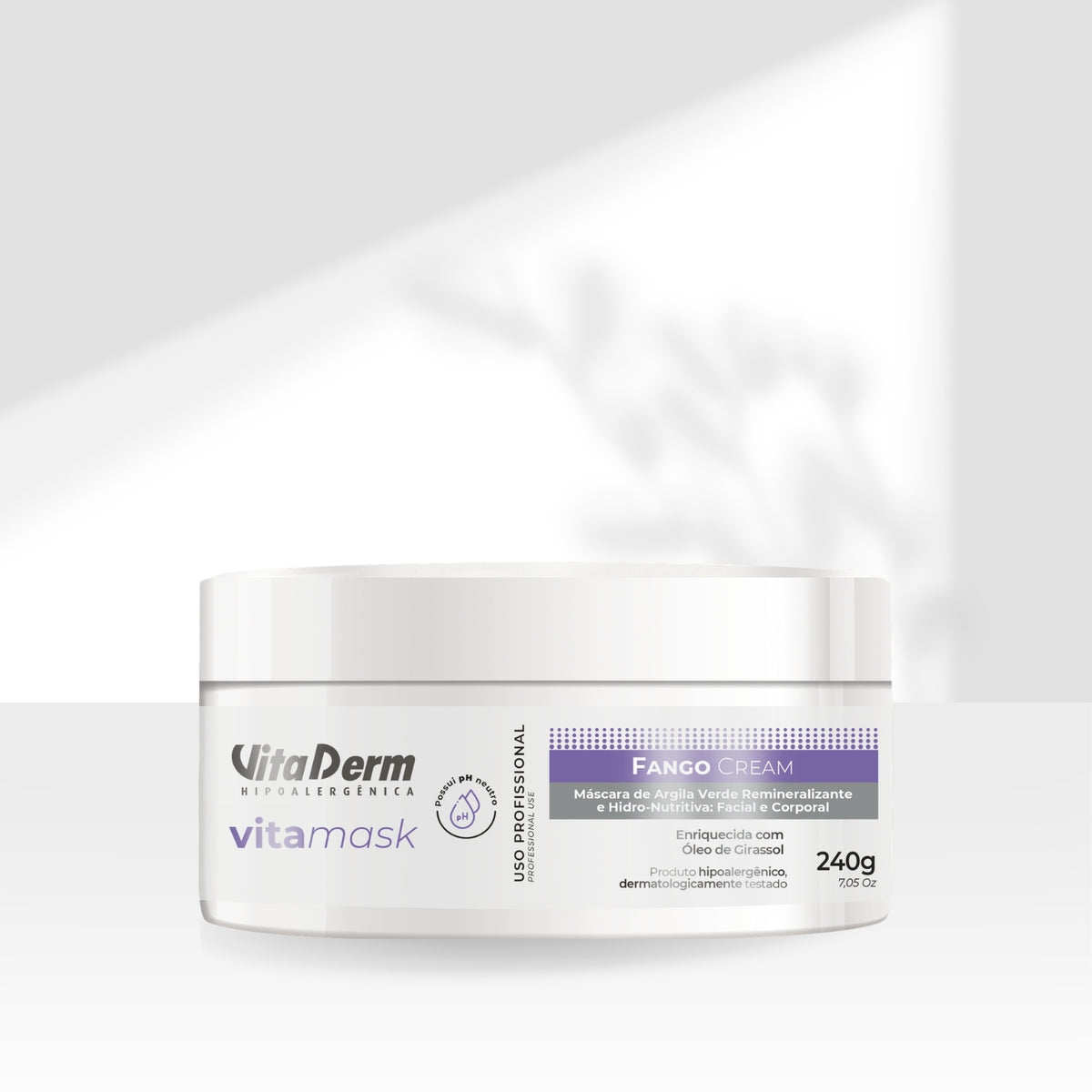 Vita Derm Hipoalergênica VitaMask Fango Cream Máscara 240 g