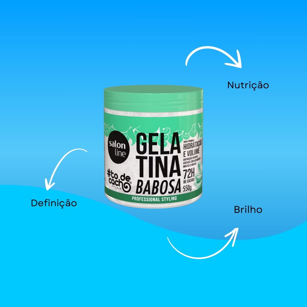 Gelatina Salon Line #todecacho Babosa Volume 550 g