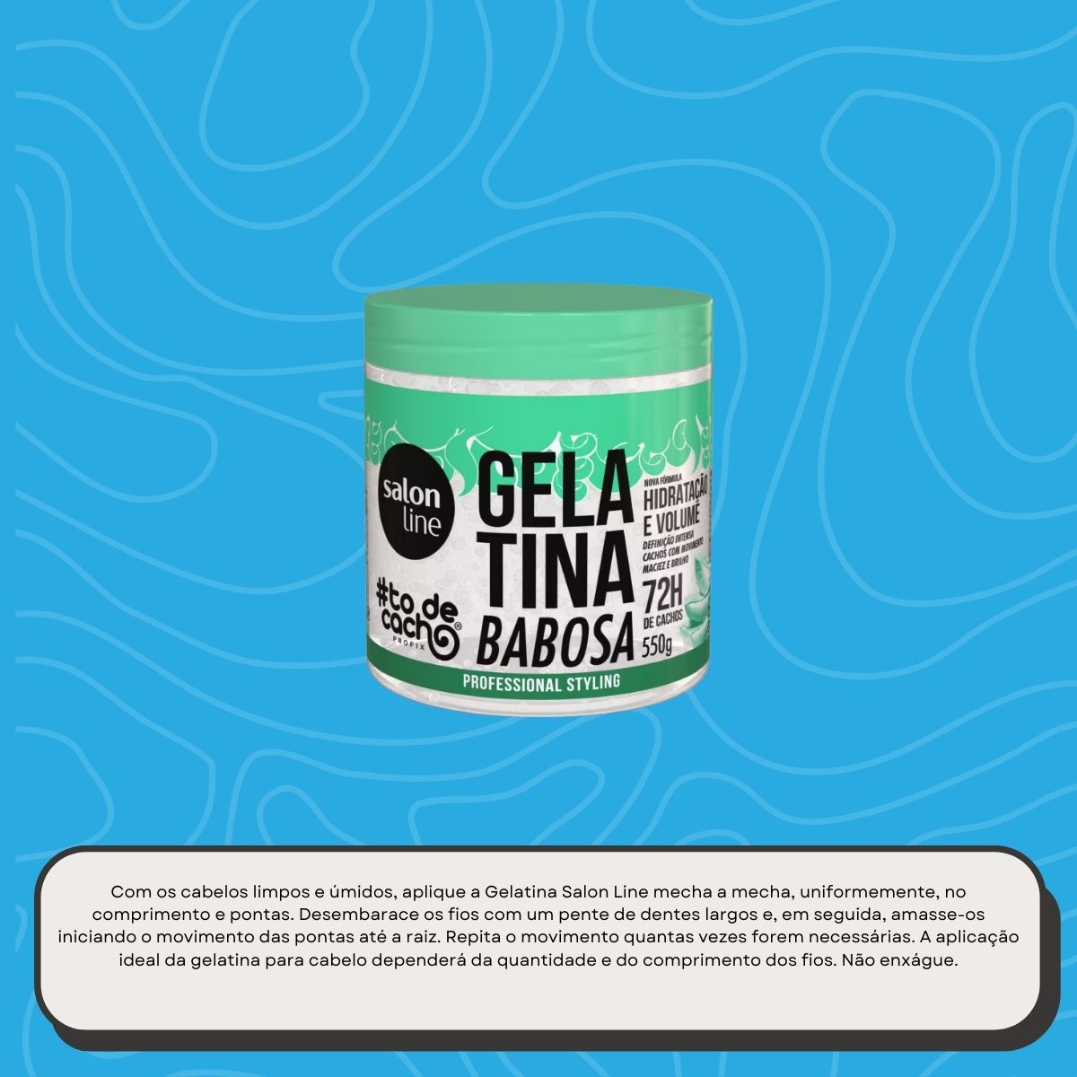 Gelatina Salon Line #todecacho Babosa Volume 550 g