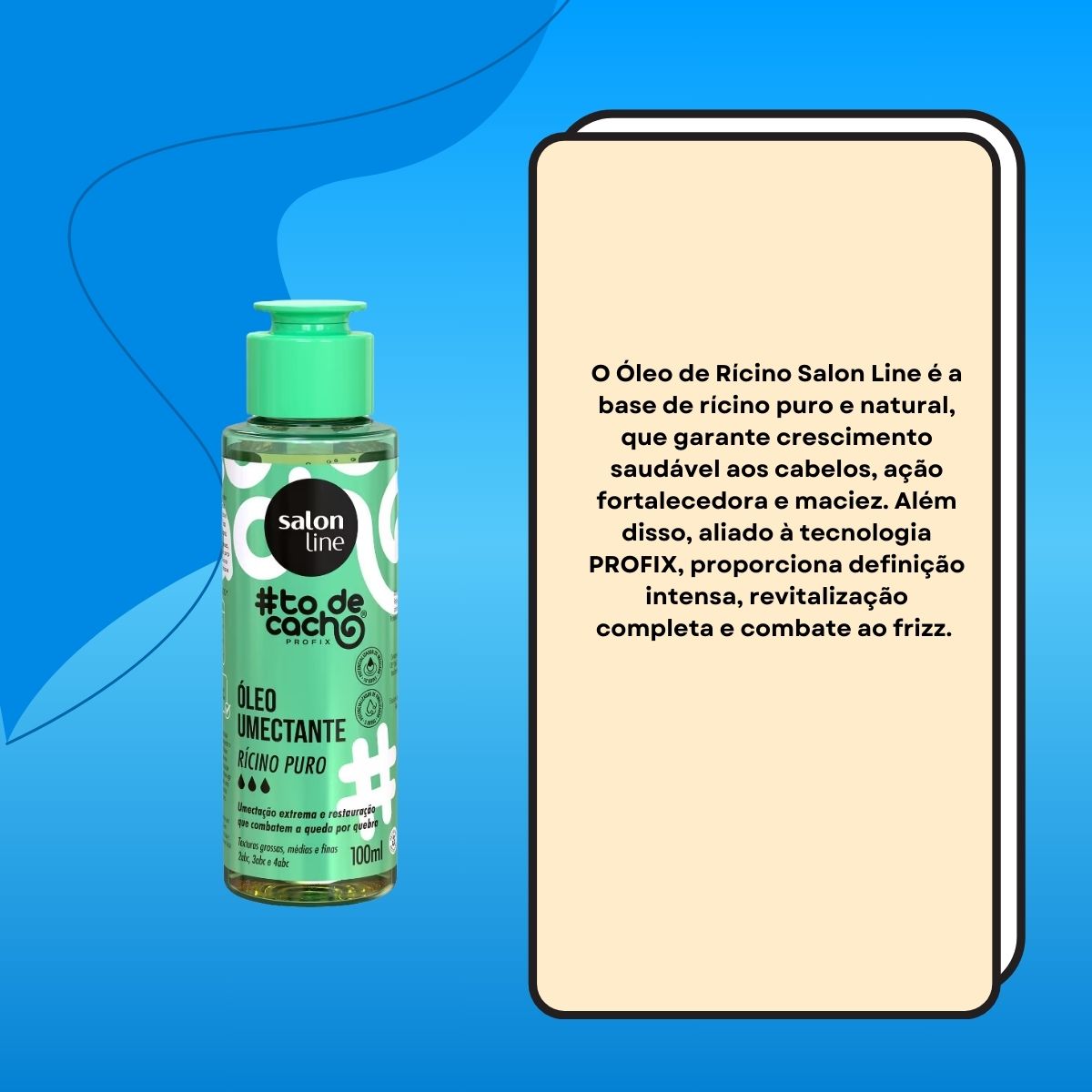 Oleo Salon Line #todecacho Rícino Puro de Umectação 100 ml