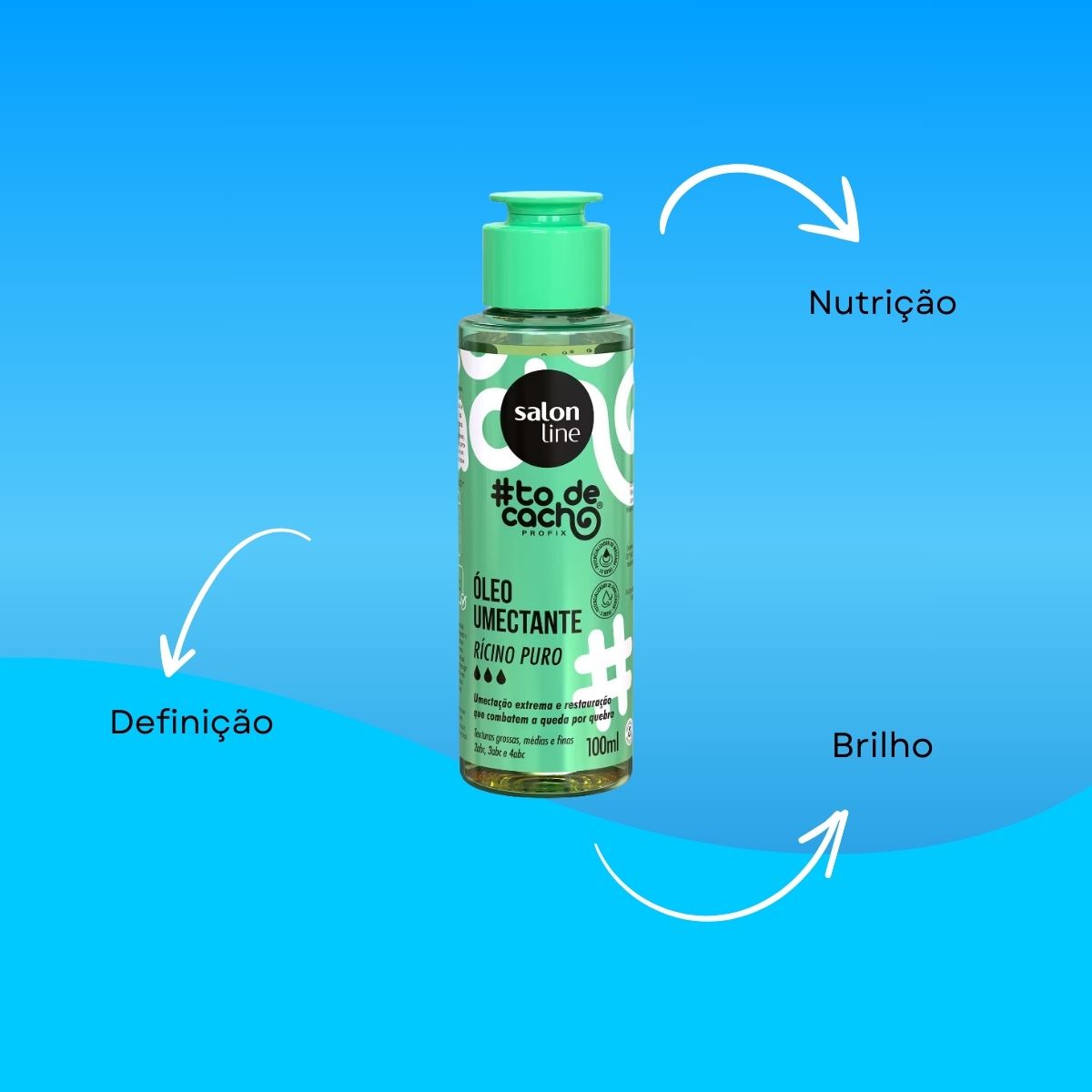 Oleo Salon Line #todecacho Rícino Puro de Umectação 100 ml