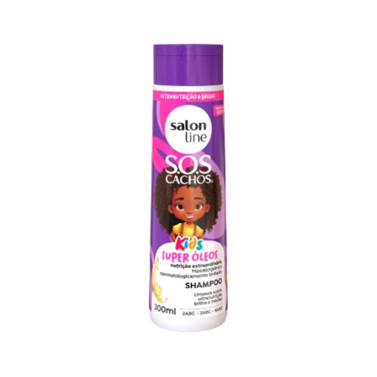 Shampoo Salon Line SOS Cachos Kids Super Oleos para Cabelo Cacheado 300ml