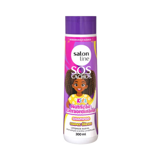 Shampoo Salon Line SOS Cachos Kids Super Oleos para Cabelo Cacheado 300ml