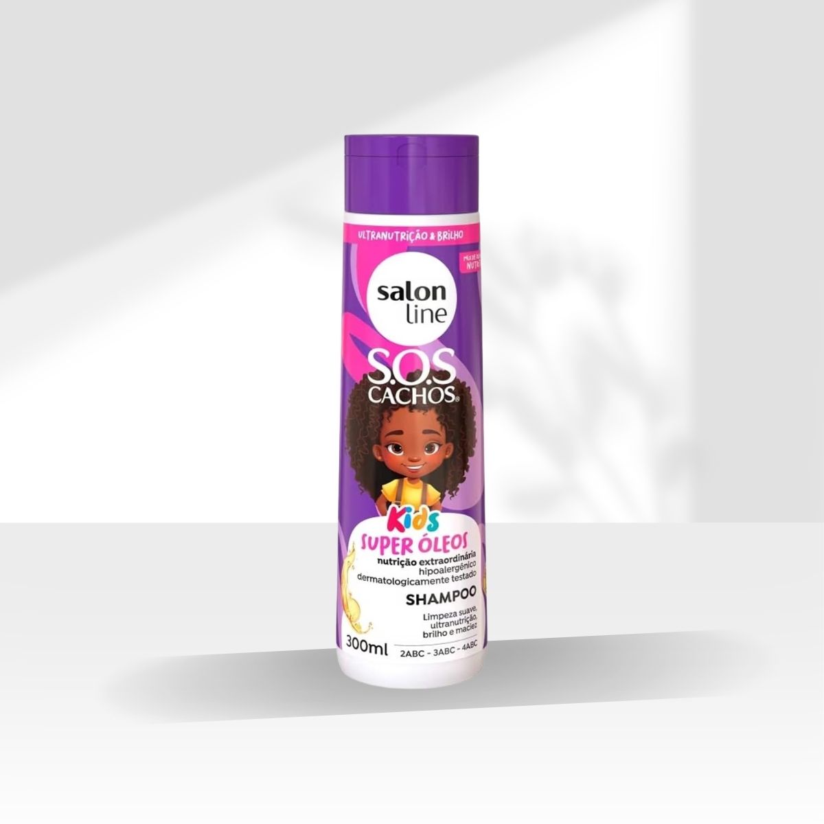 Shampoo Salon Line SOS Cachos Kids Super Oleos para Cabelo Cacheado 300ml