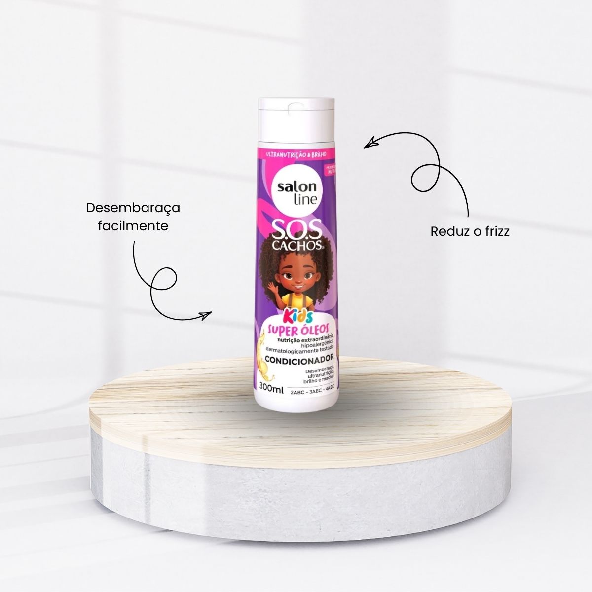 Condicionador Salon Line SOS Cachos Kids Super Oleos para Cabelo Cacheado 300 ml