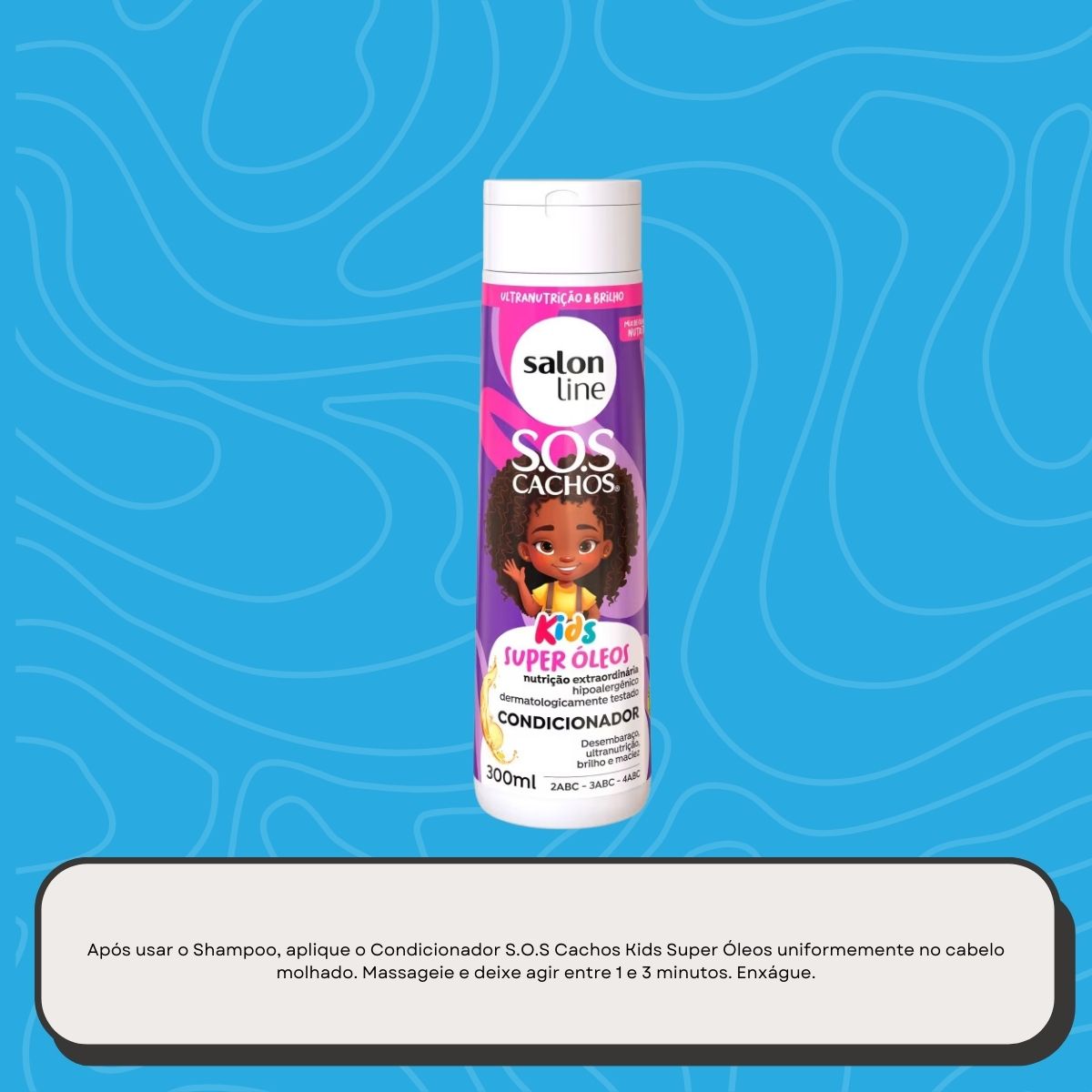 Condicionador Salon Line SOS Cachos Kids Super Oleos para Cabelo Cacheado 300 ml