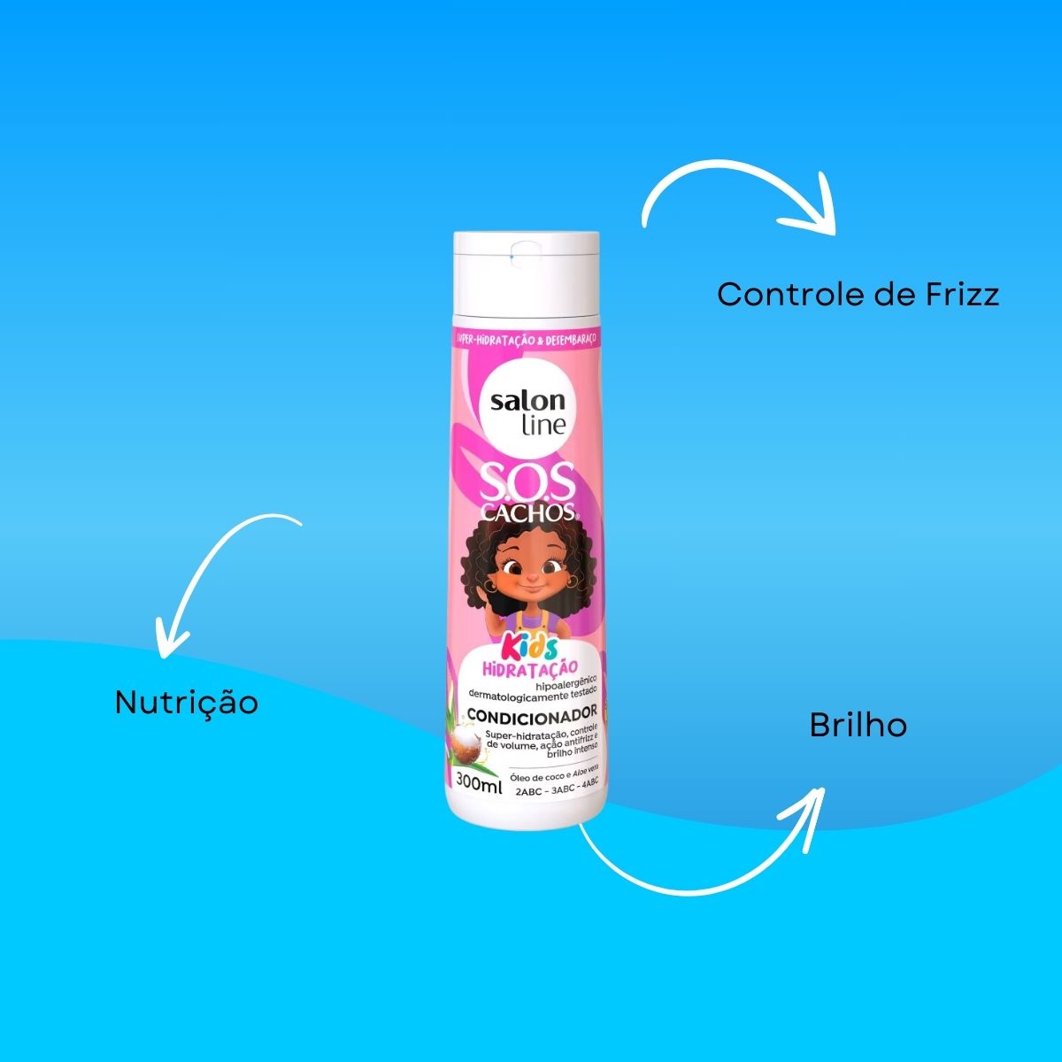 Condicionador Salon Line SOS Cachos Kids Hidratação para Cabelo Cacheado 300 ml