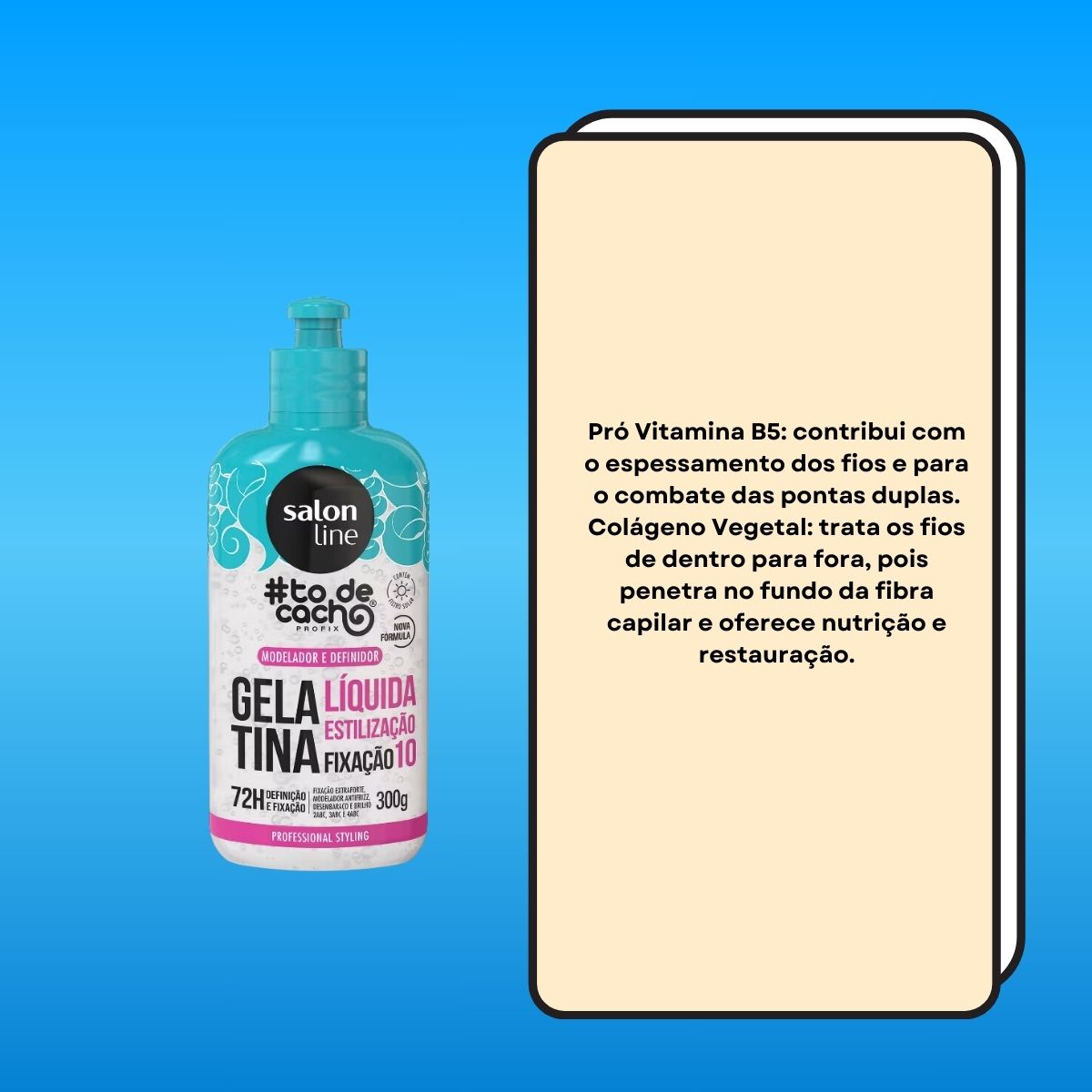 Gelatina Salon Line #todecacho Líquida Estilização 300 g