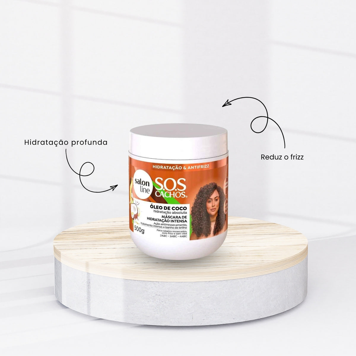Máscara Salon Line S.O.S Cachos Óleo de Coco para Cabelo Cacheado 500 g