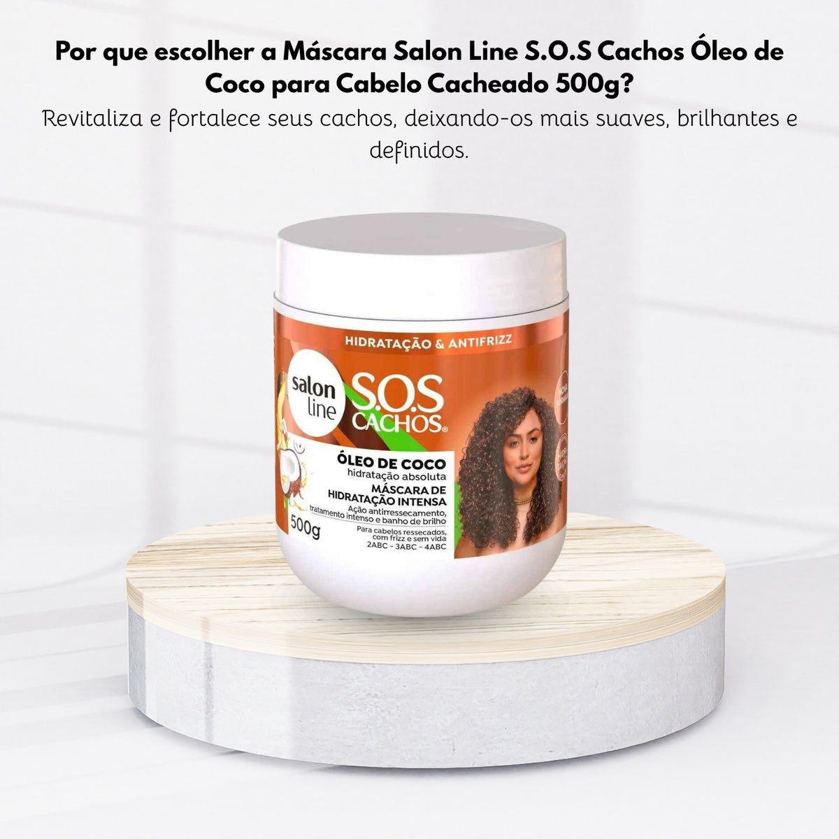 Máscara Salon Line S.O.S Cachos Óleo de Coco para Cabelo Cacheado 500 g