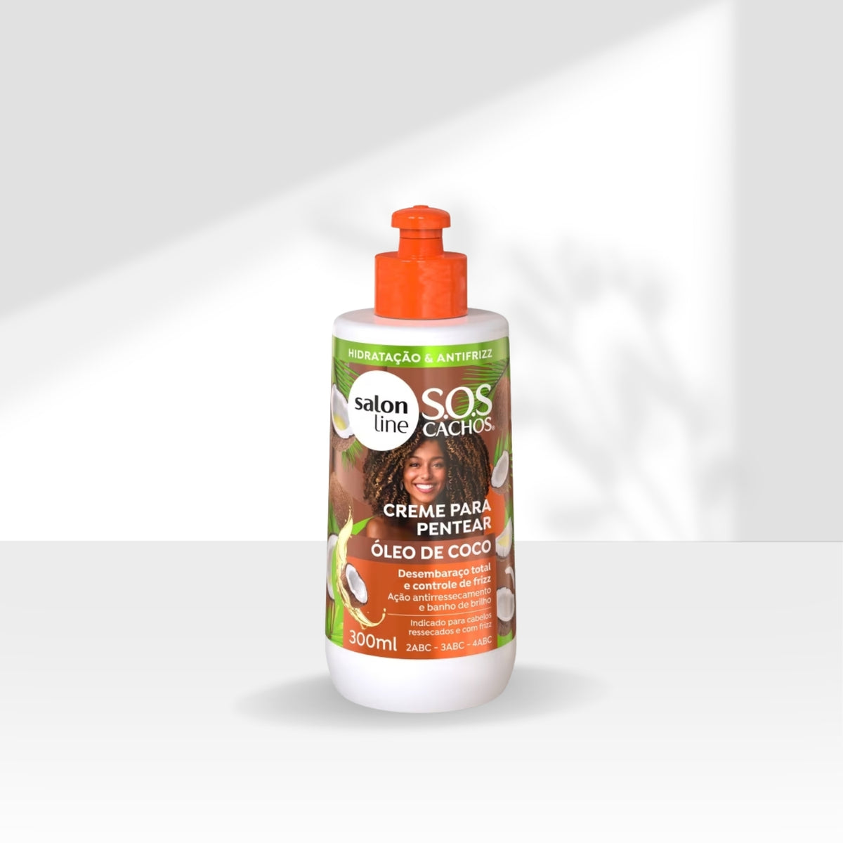 Creme de Pentear Salon Line S.O.S Cachos Oleo de Coco para Cabelo Cacheado 300 ml