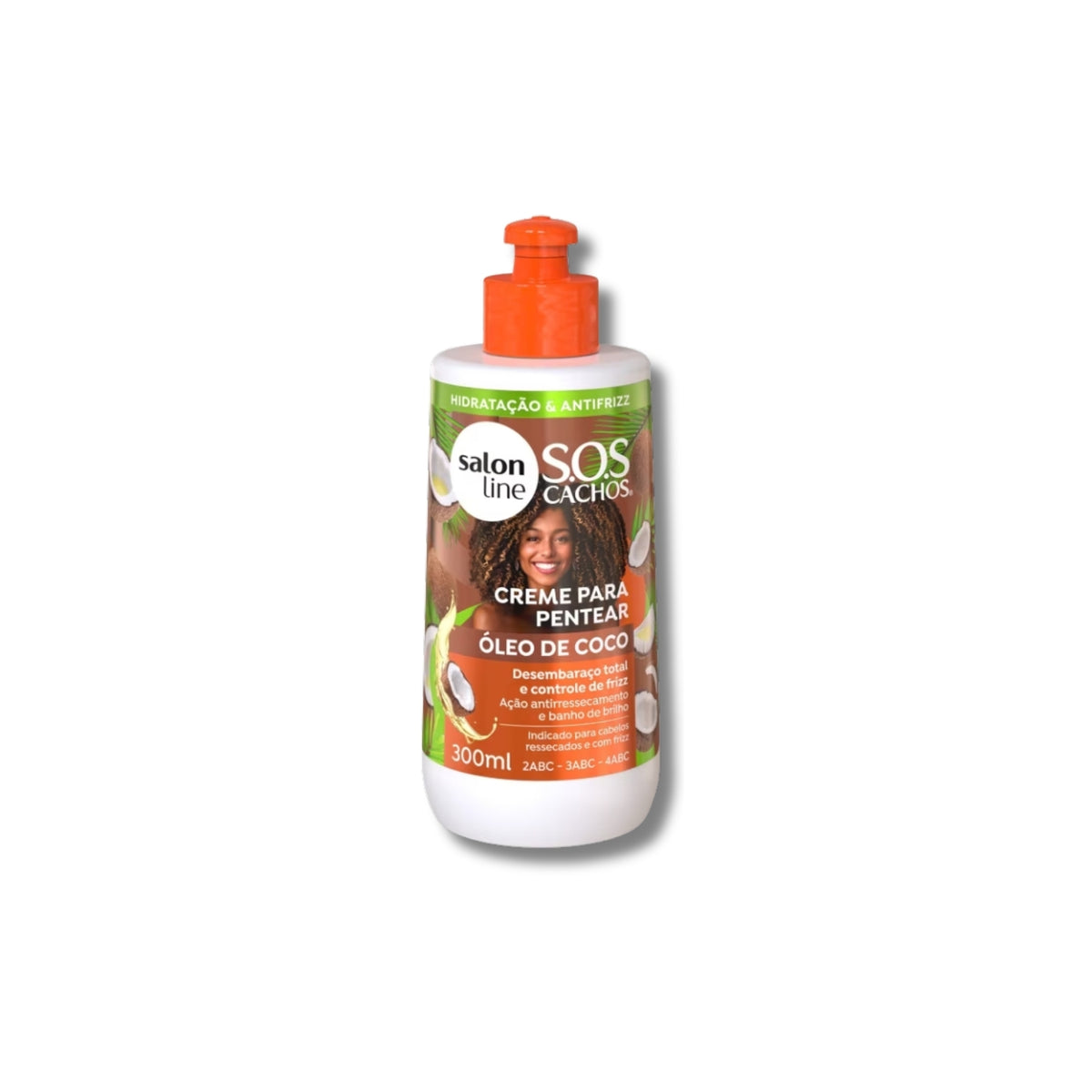 Creme de Pentear Salon Line S.O.S Cachos Oleo de Coco para Cabelo Cacheado 300 ml