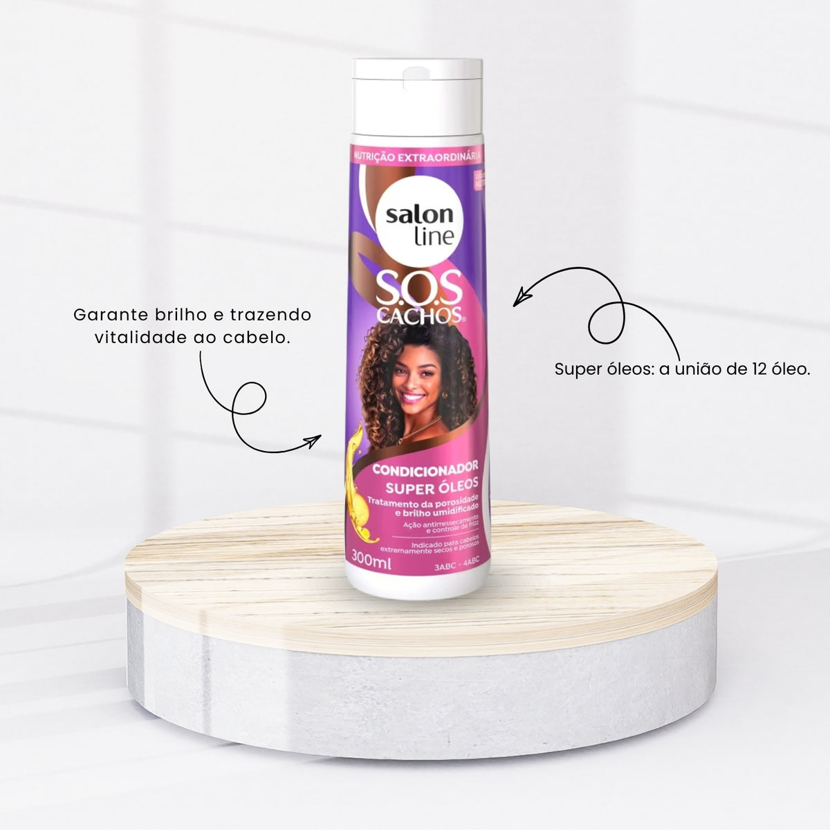 Condicionador Salon Line S.O.S Cachos Super Oleos Cabelo Cacheado 300 ml