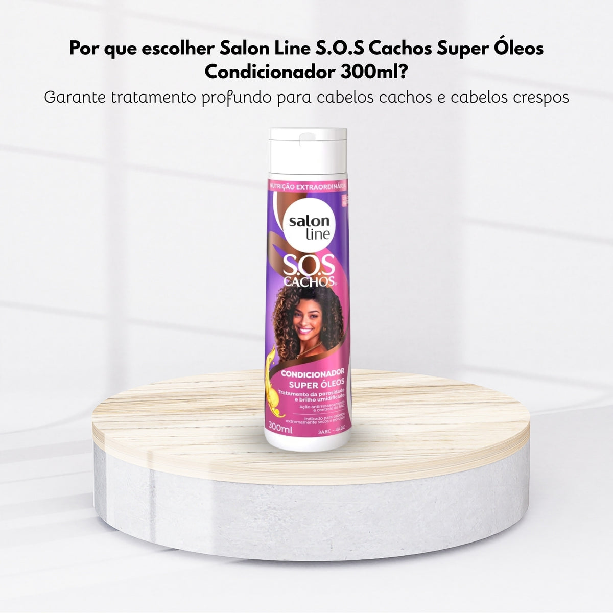Condicionador Salon Line S.O.S Cachos Super Oleos Cabelo Cacheado 300 ml