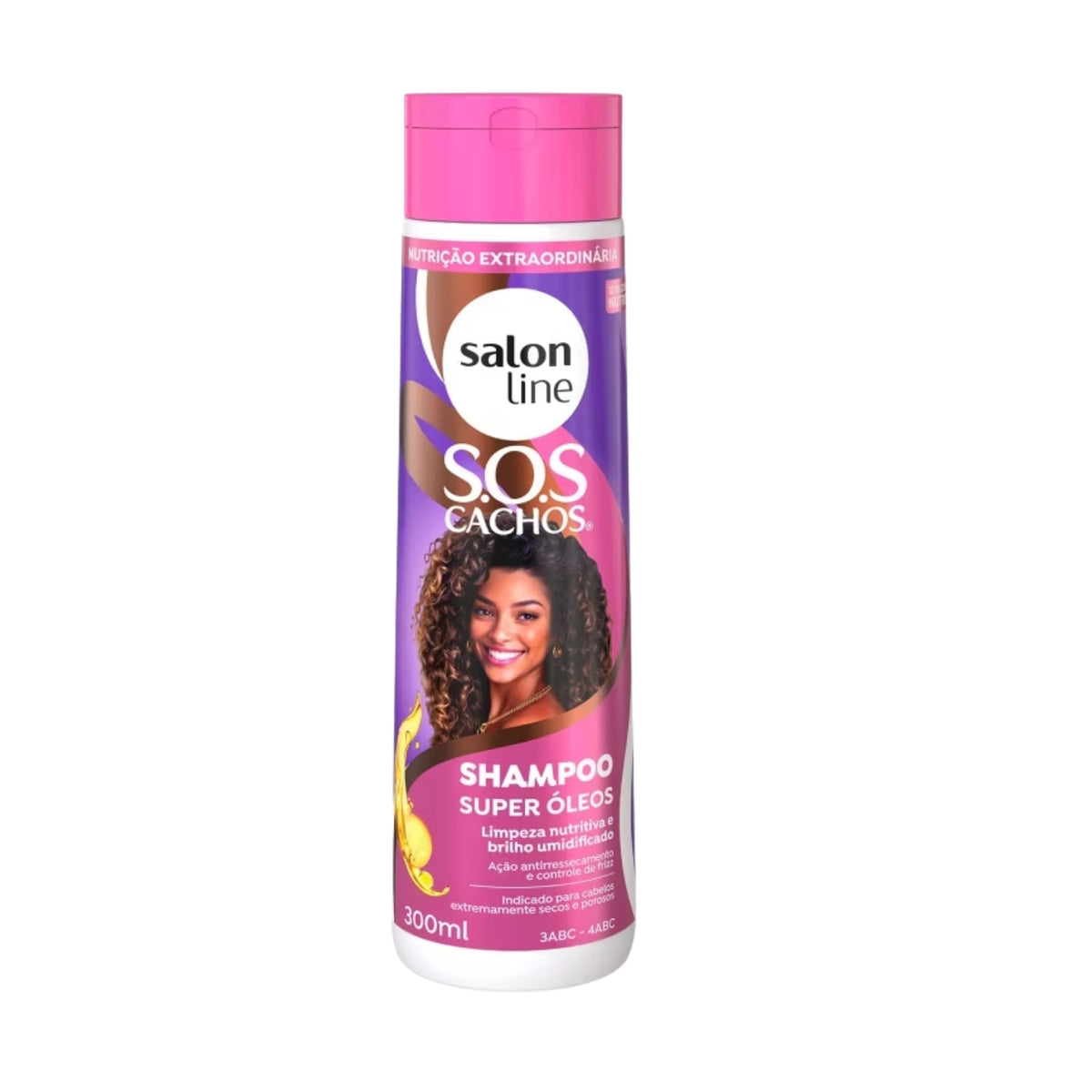 Shampoo Salon Line S.O.S Cachos Super Oleos para Cabelo Cacheado 300ml