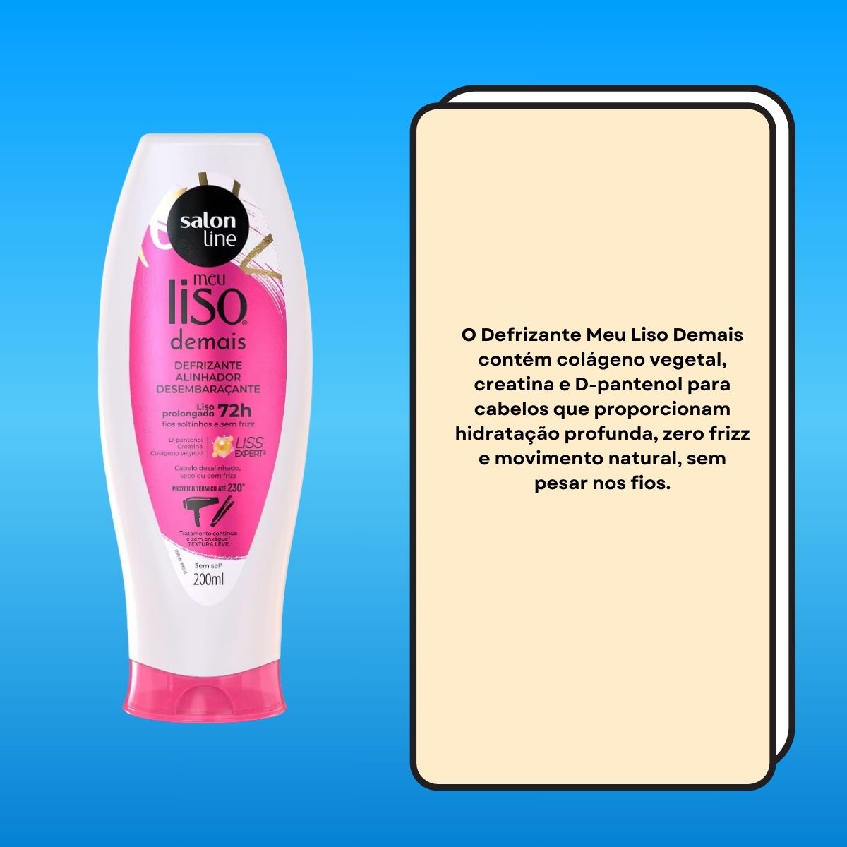 Protetor Térmico Salon Line Meu Liso Demais Defrizante 200 ml